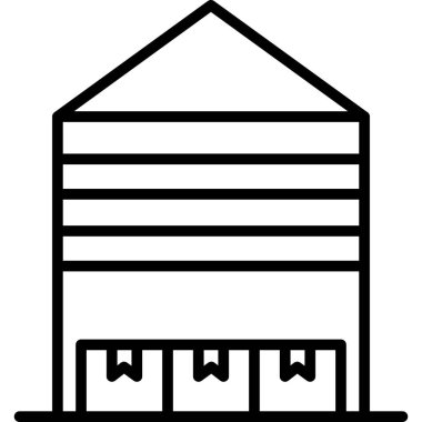 Bina. Web simgesi basit tasarım