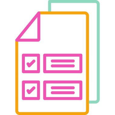 Belge. Web simgesi basit illüstrasyon