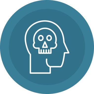 kafatası vektör simgesi modern basit vektör çizimi