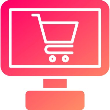 Alışveriş arabası ikonu. Ağ için basit alışveriş arabası vektör simgeleri çizimi