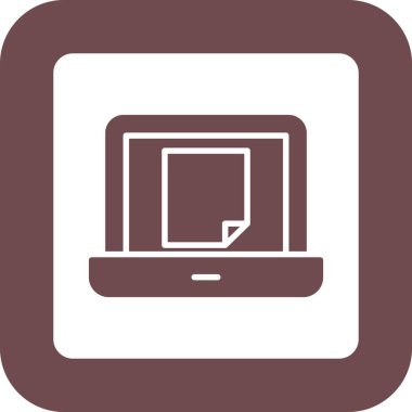 dizüstü bilgisayar simgesi, vektör illüstrasyonu