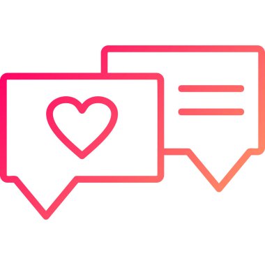 Aşk sohbet simgesi, özet biçimi