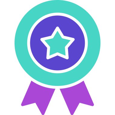 ödül rozeti simgesi doldurulmuş - özet biçimi