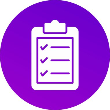 Kontrol listesi. Web simgesi basit tasarım