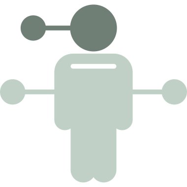 robot. Web simgesi basit illüstrasyon