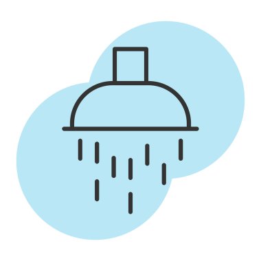 duş vektörü renk simgesi