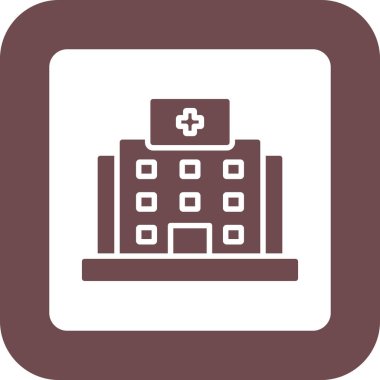 Hastane binası. Web simgesi