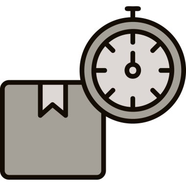 Saat simgesi, vektör illüstrasyonu