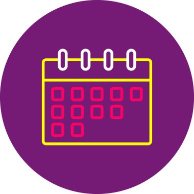 Takvim simgesi vektör illüstrasyonu