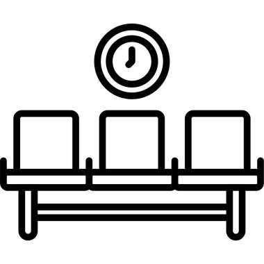 masa ve sandalye simgesi olan oda, satır biçimi