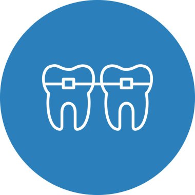 Diş simgesi. Diş vektör simgesi web için basit örnek