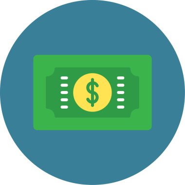 Maaş Basit Vektör Simgesi İllüstrasyonu