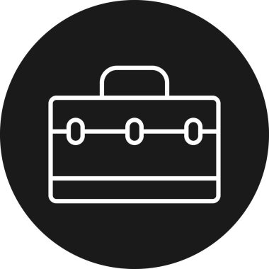 Çanta simgesinin vektör illüstrasyonu