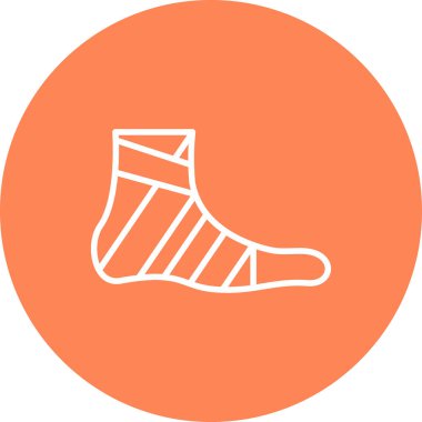 Çorap simgesinin vektör illüstrasyonu