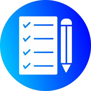 Kontrol listesi. Web simgesi basit illüstrasyon