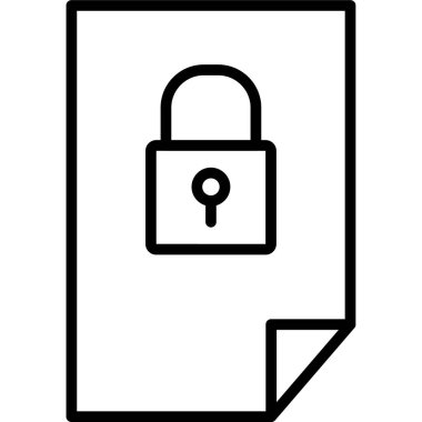 Kilit. Web simgesi basit illüstrasyon