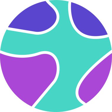 Toprak Gezegeni simgesi, vektör çizimi