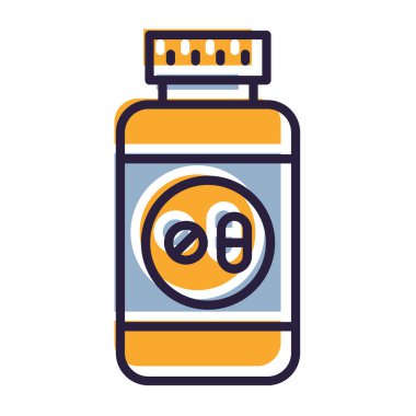 Bir benzin istasyonunun vektör illüstrasyonu