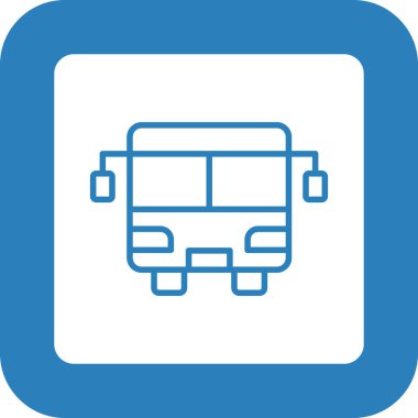 bus web simgesi vektör illüstrasyonu