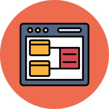 Web tarayıcısı. Web simgesi basit illüstrasyon