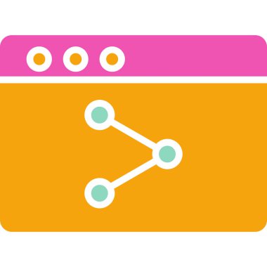 Ağ simgesi. Mobil aygıtların vektör çizimi