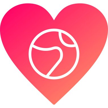 Bir kalp simgesinin vektör illüstrasyonu