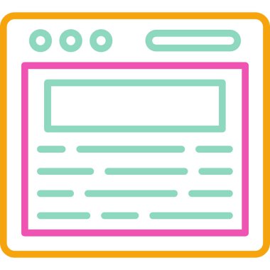 Web tasarım arayüzü simgesi - taslak biçimi