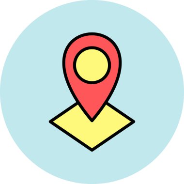 Harita işaretleyici. Basit resimleme