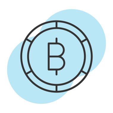Bitcoin simgesi vektör illüstrasyonu