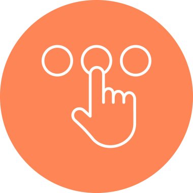 Bir el simgesinin vektör illüstrasyonu