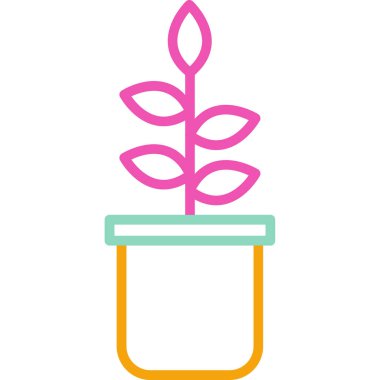 Bitki. Web simgesi basit illüstrasyon