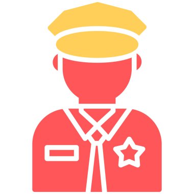 Polis. Web simgesi basit illüstrasyon