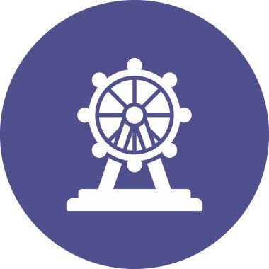 Dönme dolap ikonu. vektör illüstrasyonu