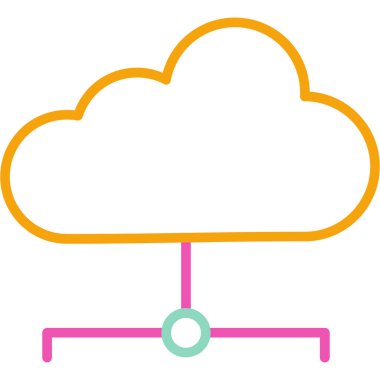 Bulut simgesi. Web için basit bulut vektör simgeleri çizimi