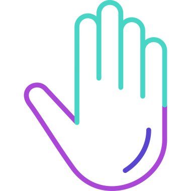 jest el simgesi, özet vektör çizimi