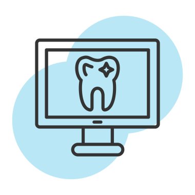 Diş bakımı modern simgesi, vektör illüstrasyonu