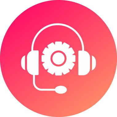 Kulaklık simgesinin vektör illüstrasyonu