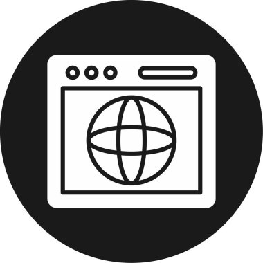 Tarayıcı. Web simgesi basit tasarım