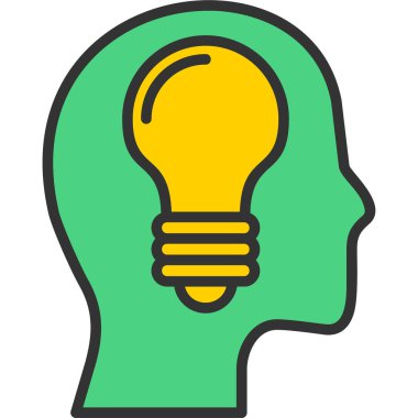 Bir fikrim var. Web simgesi basit illüstrasyon