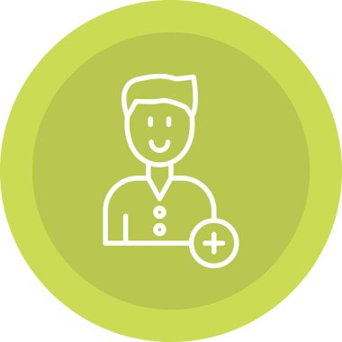 Doktor. Web simgesi basit illüstrasyon