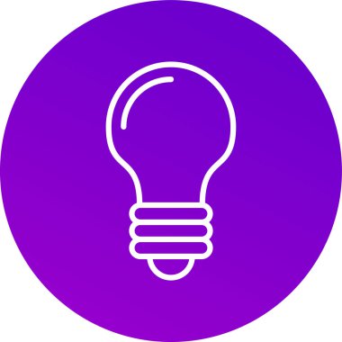 Benzersiz ampul vektör simgesi