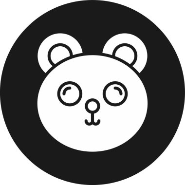 panda. Web simgesi basit illüstrasyon