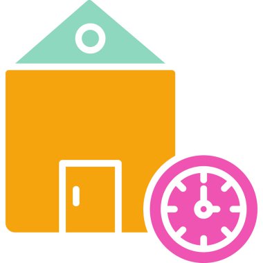 Saat. Web simgesi basit illüstrasyon