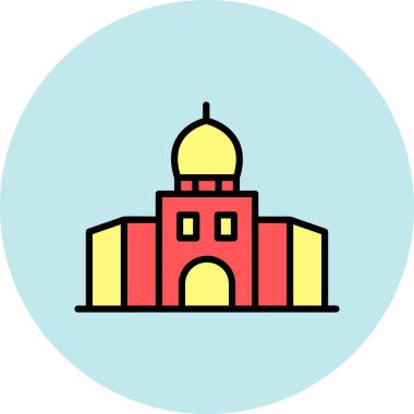 Cami simgesinin vektör illüstrasyonu