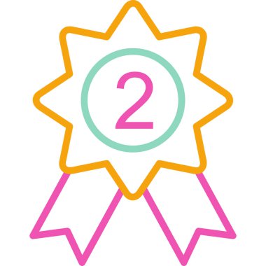 Madalya web simgesi vektör illüstrasyonu