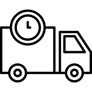 Kargo kamyonu simgesi, anahat stili