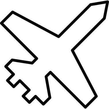 düzlem ikonu vektör illüstrasyonu