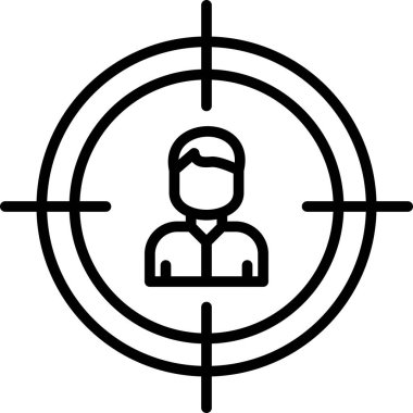 hedef simge vektör illüstrasyonu