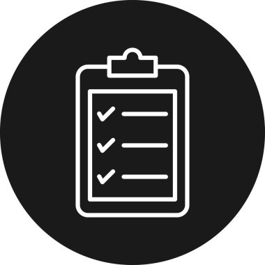 Kontrol listesi. Web simgesi basit tasarım