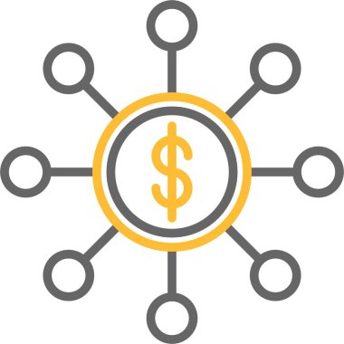 Dolar simgesi vektör illüstrasyonu